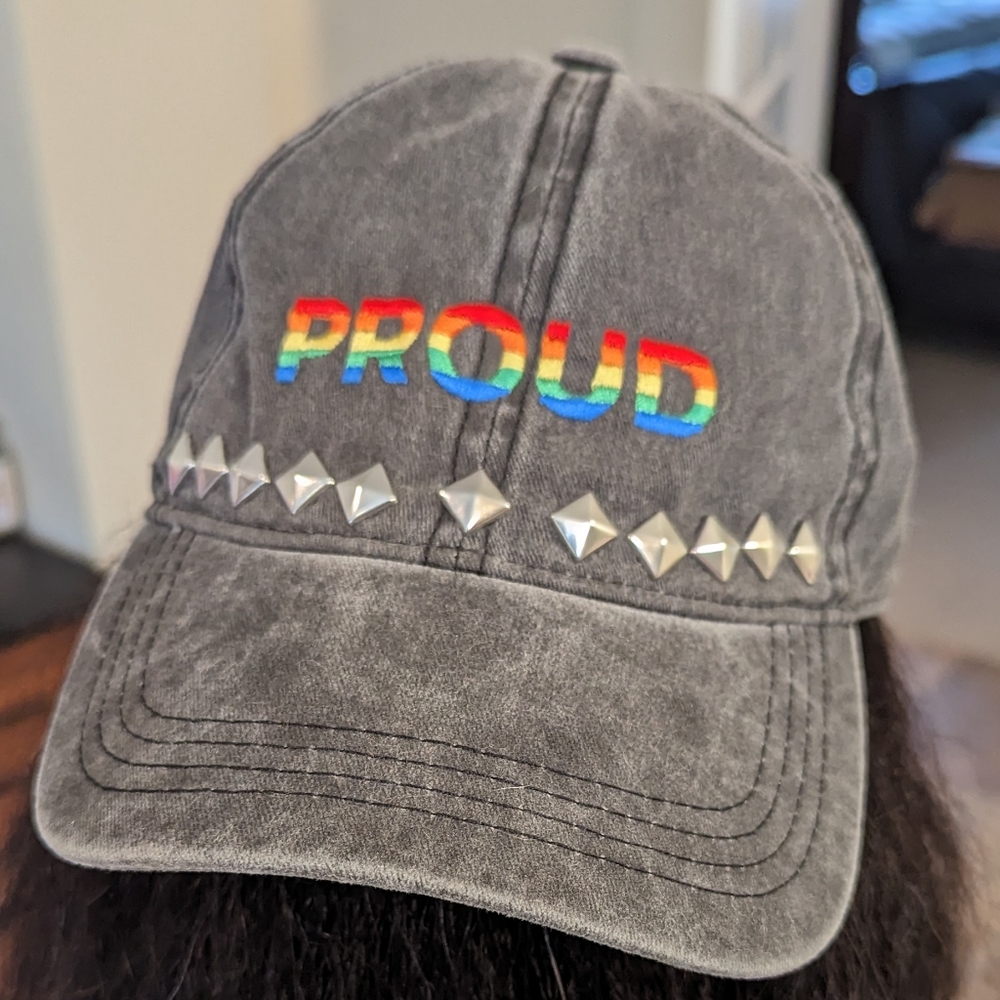 "PROUD" grey hat